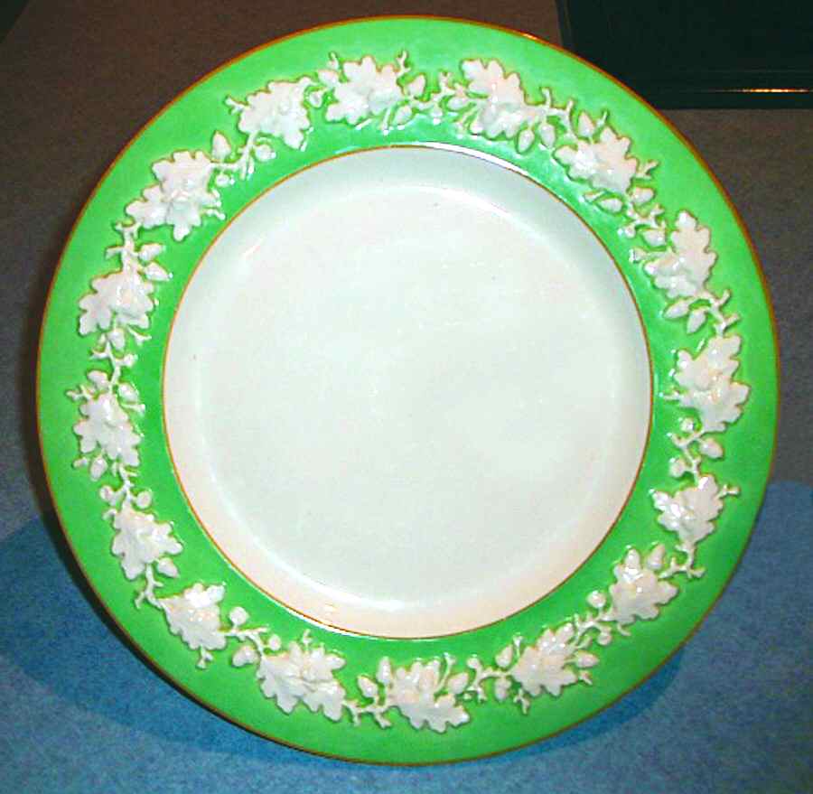 Trentham Green White Dinner Plate by George Jones & Sons-1