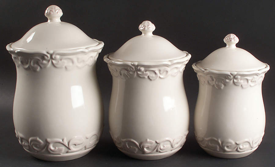 Felice Ivory (3 Piece) Canister Set (Box Set) by JCPenney-1