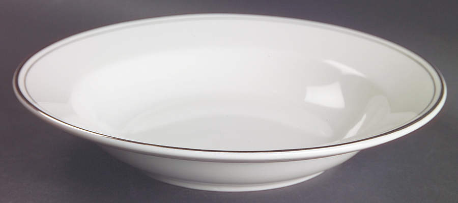 Elegance Platinum Tone Rim Soup Bowl by JCPenney-1