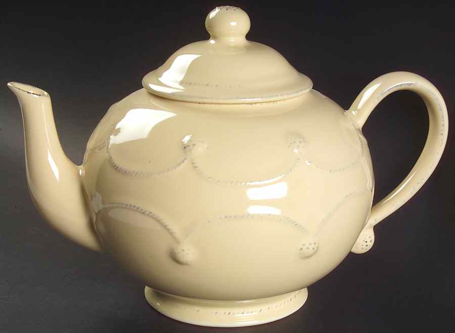 Berry and Thread Butter Yellow Teapot & Lid by Juliska Ceramics-1