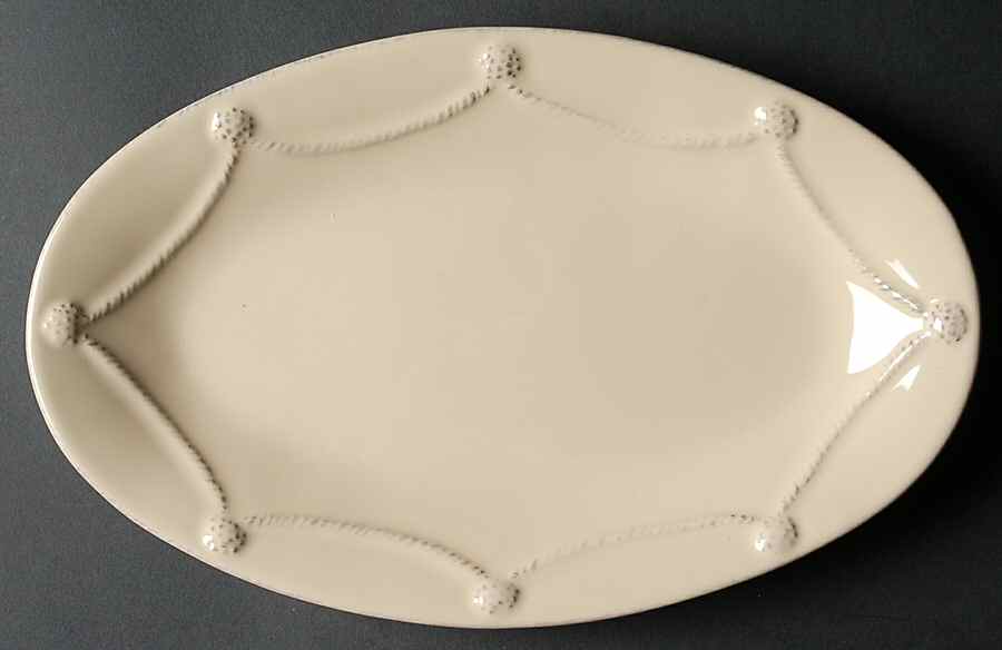 Berry and Thread Butter Yellow 12" Oval Serving Platter by Juliska Ceramics-1
