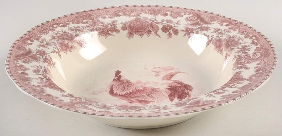 William James Farm Yard Red Rim Soup Bowl by Jay Import-1