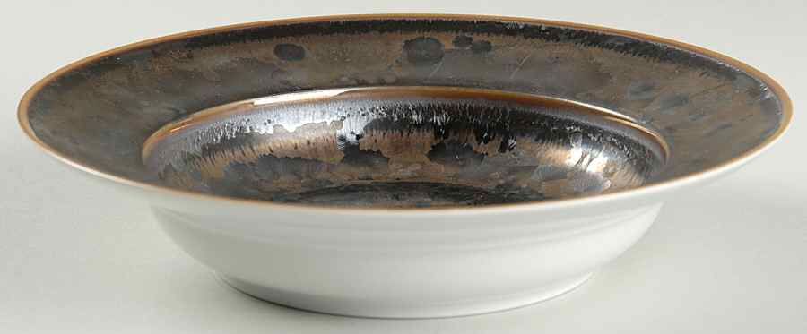 Aguirre Finition (Gold Trim) Rim Soup Bowl by Jaune de Chrome-1