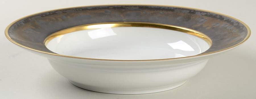Aguirre Finition (Gold Trim) Rim Soup Bowl by Jaune de Chrome-1