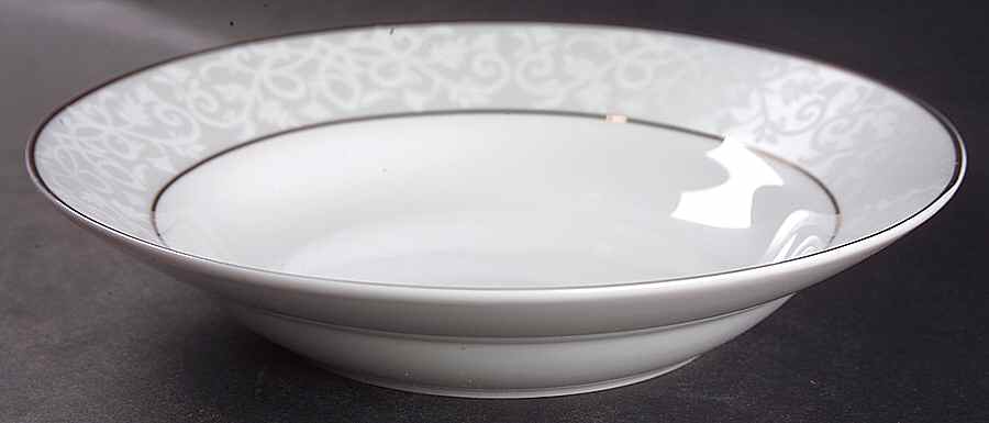 Chambour Silver Rim Soup Bowl by JCPenney-1