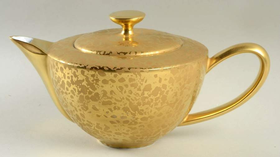 Big Bang Gold Teapot & Lid by Jaune de Chrome-1
