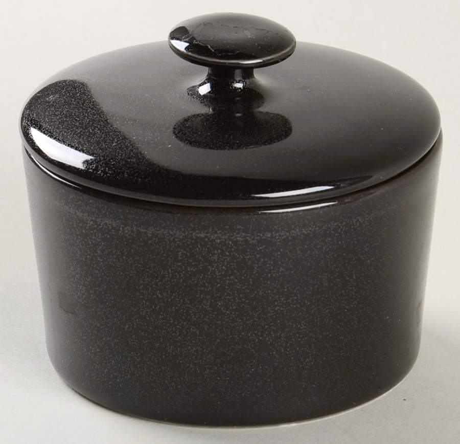 Spangled Black Sugar Bowl & Lid by Jaune de Chrome-1