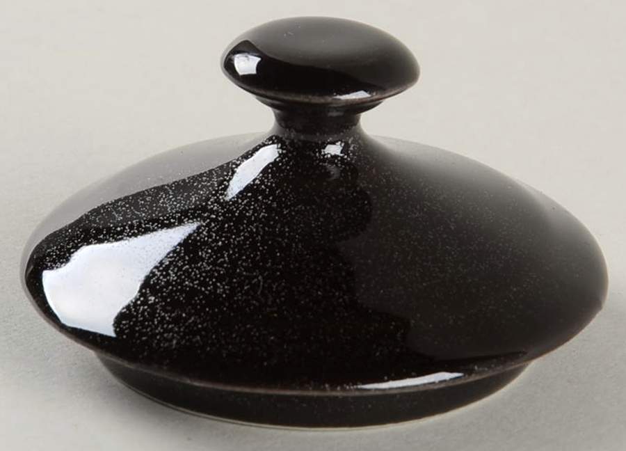 Spangled Black Lid for Sugar Bowl by Jaune de Chrome-1