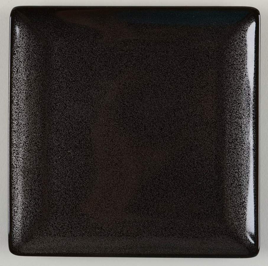 Spangled Black Square Dessert Plate by Jaune de Chrome-1