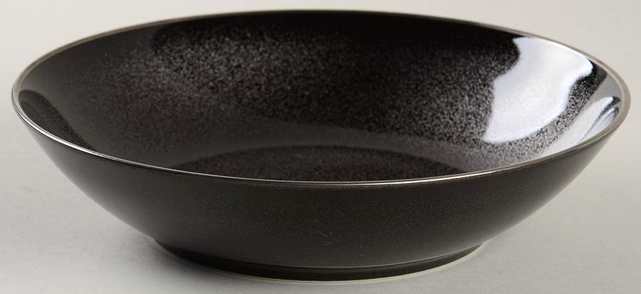 Spangled Black (Platinum Trim) Coupe Soup Bowl by Jaune de Chrome-1
