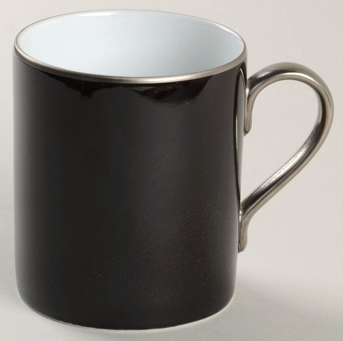 Spangled Black (Platinum Trim) Mug by Jaune de Chrome-1