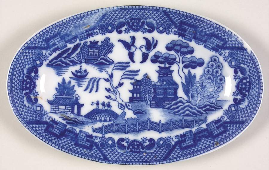 Blue Willow (Child's Set, Made in Japan) 6" Toy Platter by Japan-1