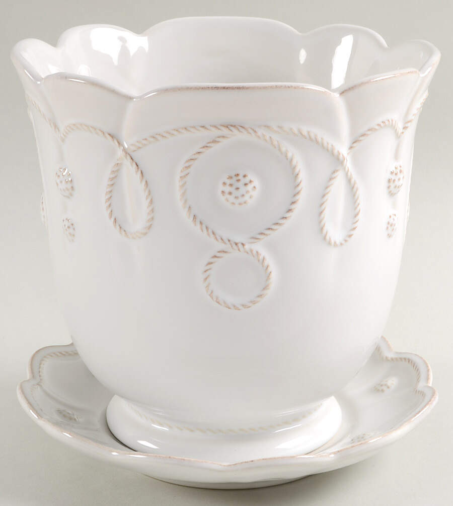 Jardins du Monde 7" Flower Pot & Underplate by Juliska Ceramics-1