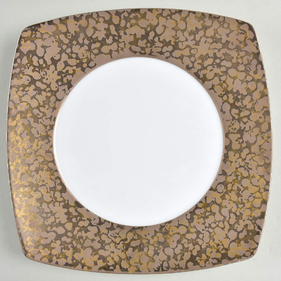 Big Bang Bronze Square Dinner Plate by Jaune de Chrome-1
