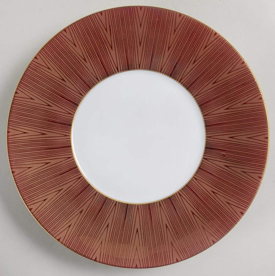 Borsalino Red Incrustation Salad/Dessert Plate by Jaune de Chrome-1