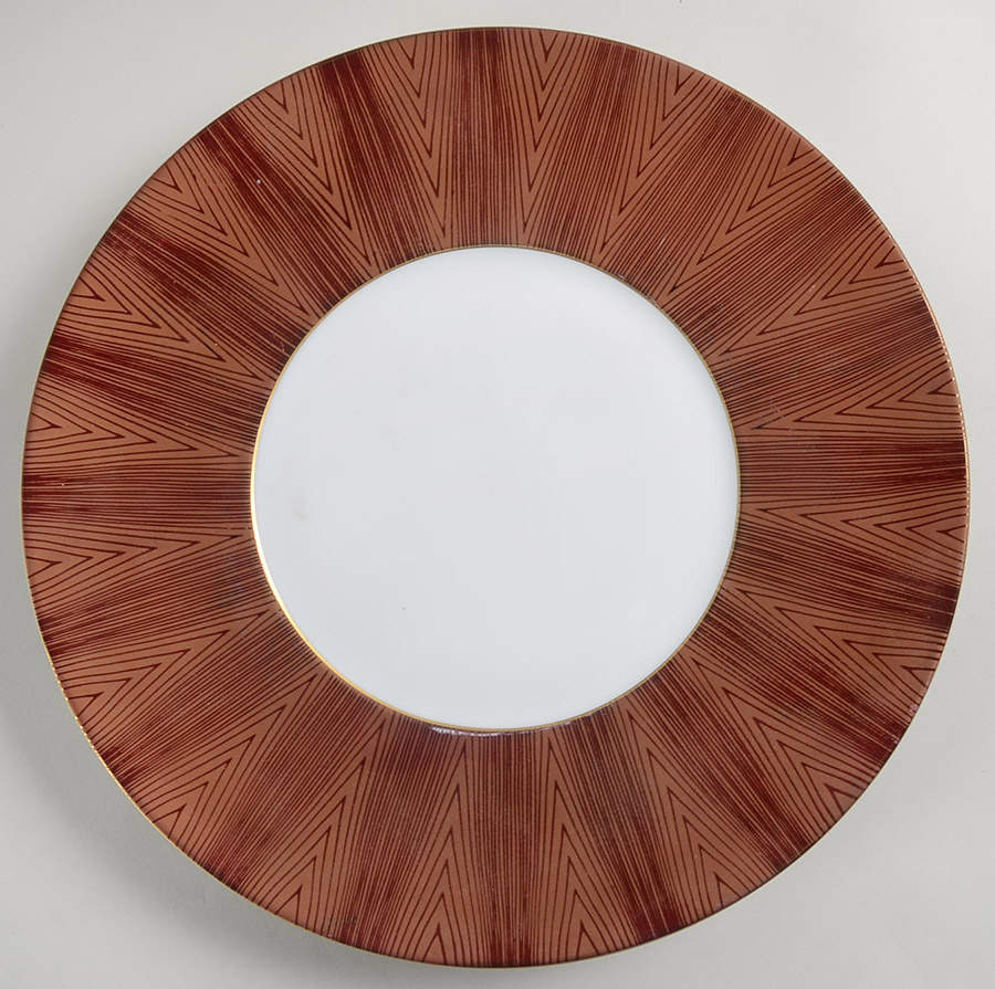 Borsalino Red Incrustation Service Plate (Charger) by Jaune de Chrome-1