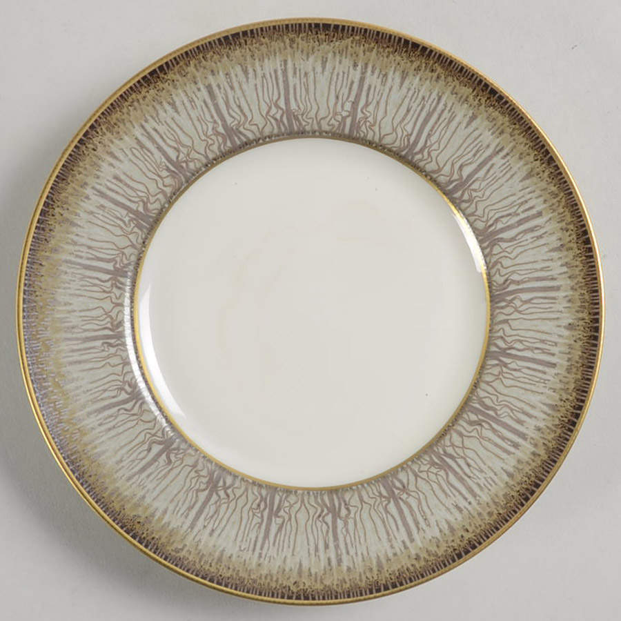 Borsalino Song Ivory (Gold) Bread & Butter Plate by Jaune de Chrome-1