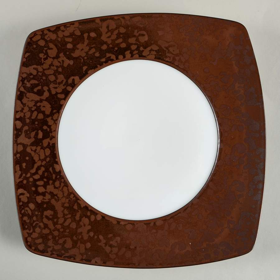 Jungle Amber Square Service Plate (Charger) by Jaune de Chrome-1