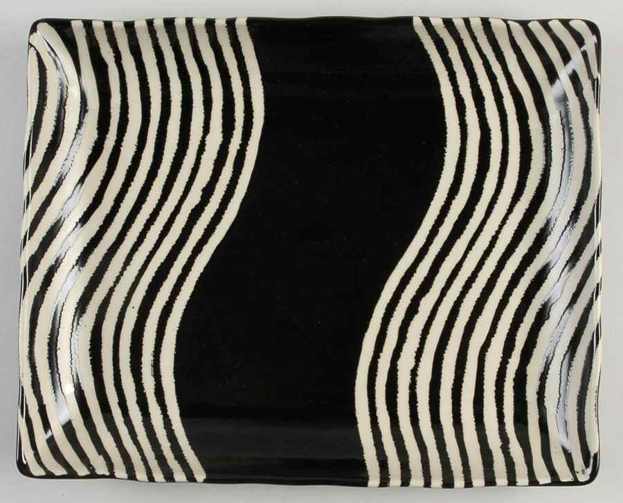Zebra 13" Rectangular Serving Platter by Joseph Abboud-1