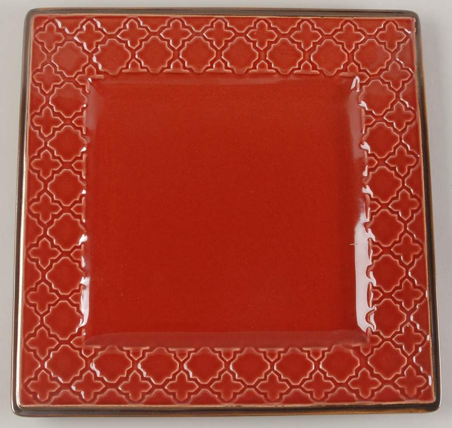 Artesia Red Square Dinner Plate by JCPenney-1