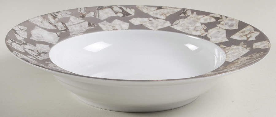 Gypsie Silver Large Rim Soup Bowl by Jaune de Chrome-1