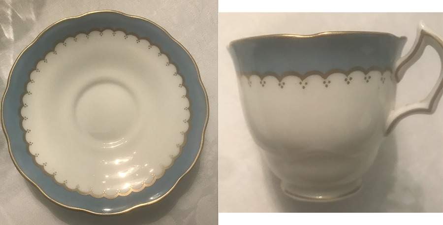 JON86 Footed Demitasse Cup & Saucer Set by George Jones & Sons-1