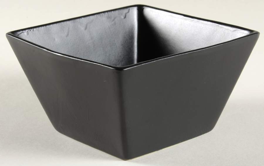 JFA1 Black Square Soup/Cereal Bowl by Jennifer Farrell-1