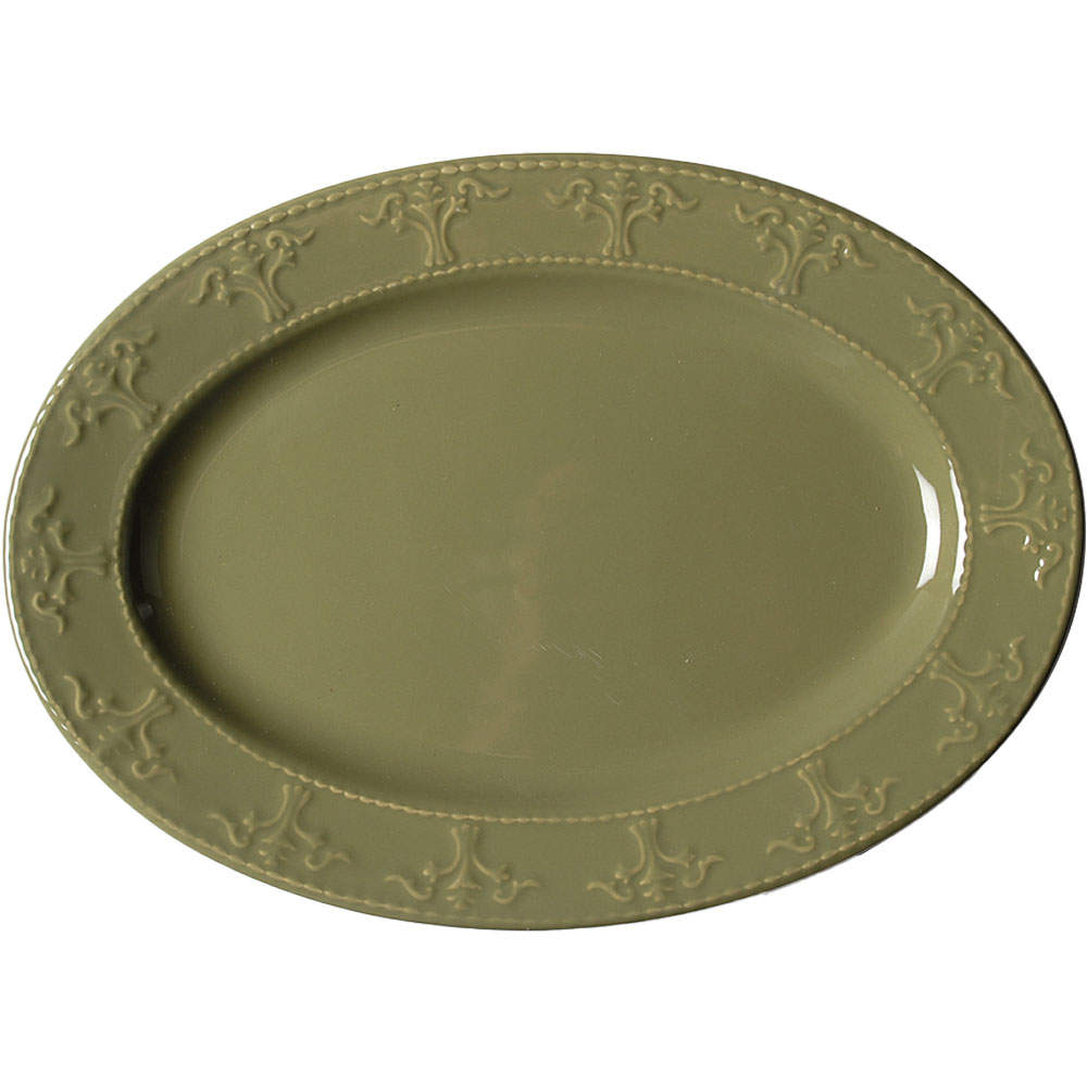 Athena Dark Green 12" Oval Serving Platter by JCPenney-1