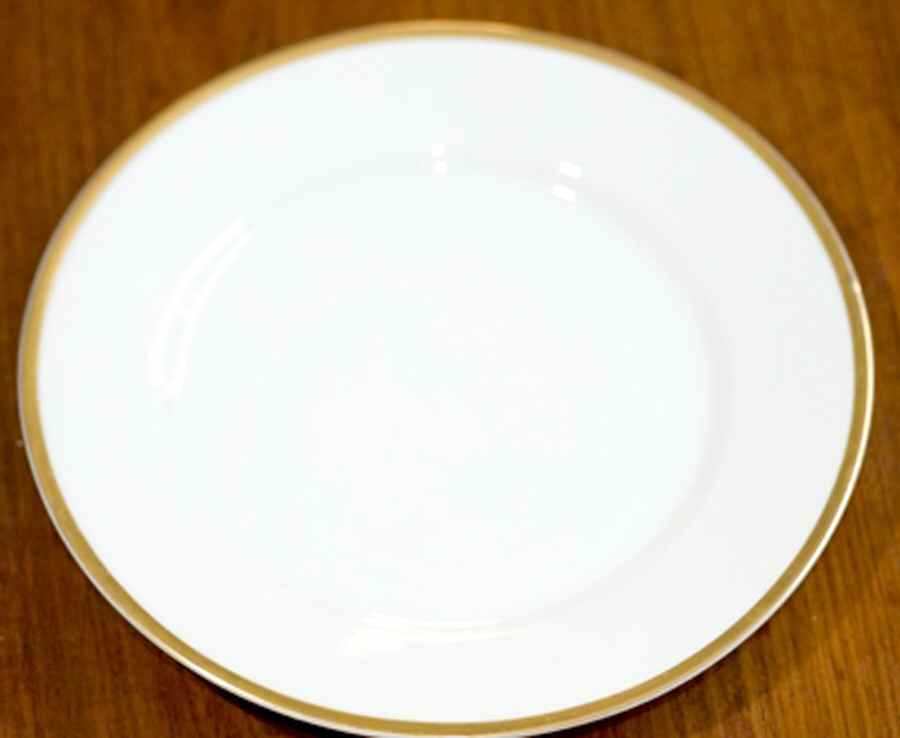 The Rosedale Plain (Gold Band) Dinner Plate by George Jones & Sons-1