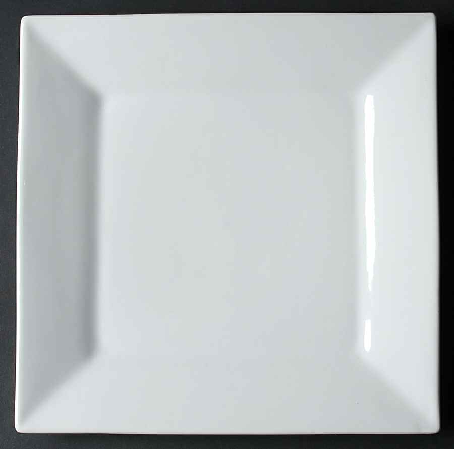 White Dinnerware Collection Hard Square Dinner Plate by JCPenney-1