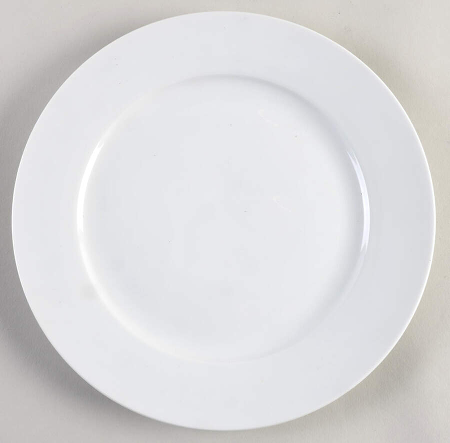 White Dinnerware Collection (Round, Rim) Dinner Plate by JCPenney-1