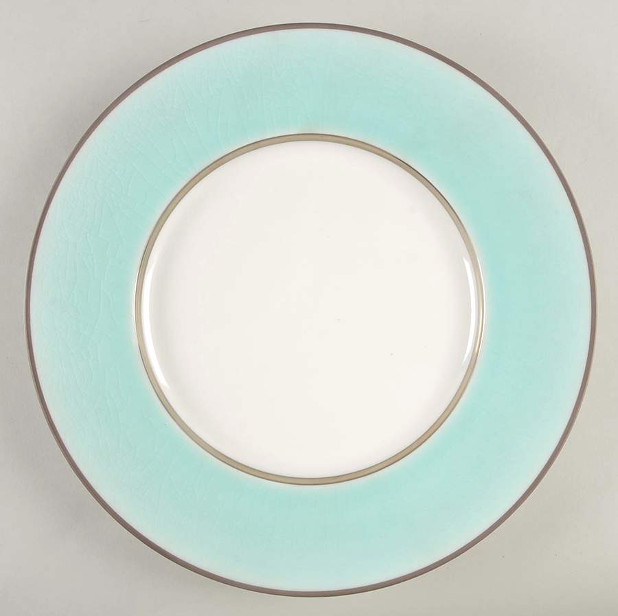 Crackle Iced Up Blue Lagoon Dinner Plate by Jaune de Chrome-1