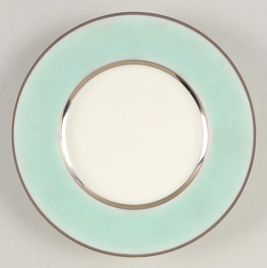 Crackle Iced Up Blue Lagoon Bread & Butter Plate by Jaune de Chrome-1