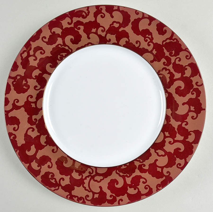 French Cancan Red and Gold Dinner Plate by Jaune de Chrome-1