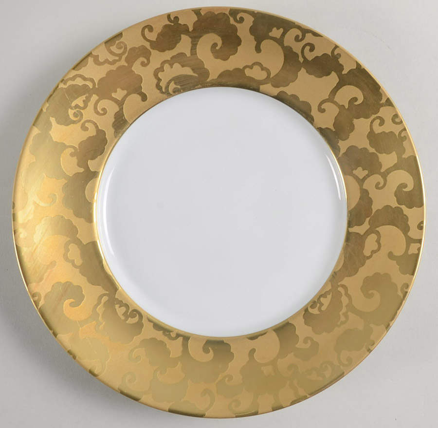 French Cancan Gold Salad/Dessert Plate by Jaune de Chrome-1