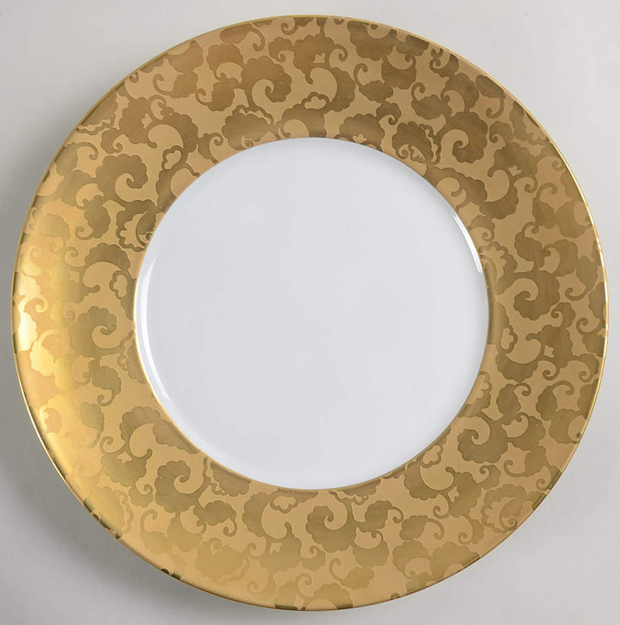 French Cancan Gold Service Plate (Charger) by Jaune de Chrome-1