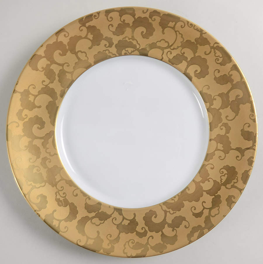 French Cancan Gold Dinner Plate by Jaune de Chrome-1