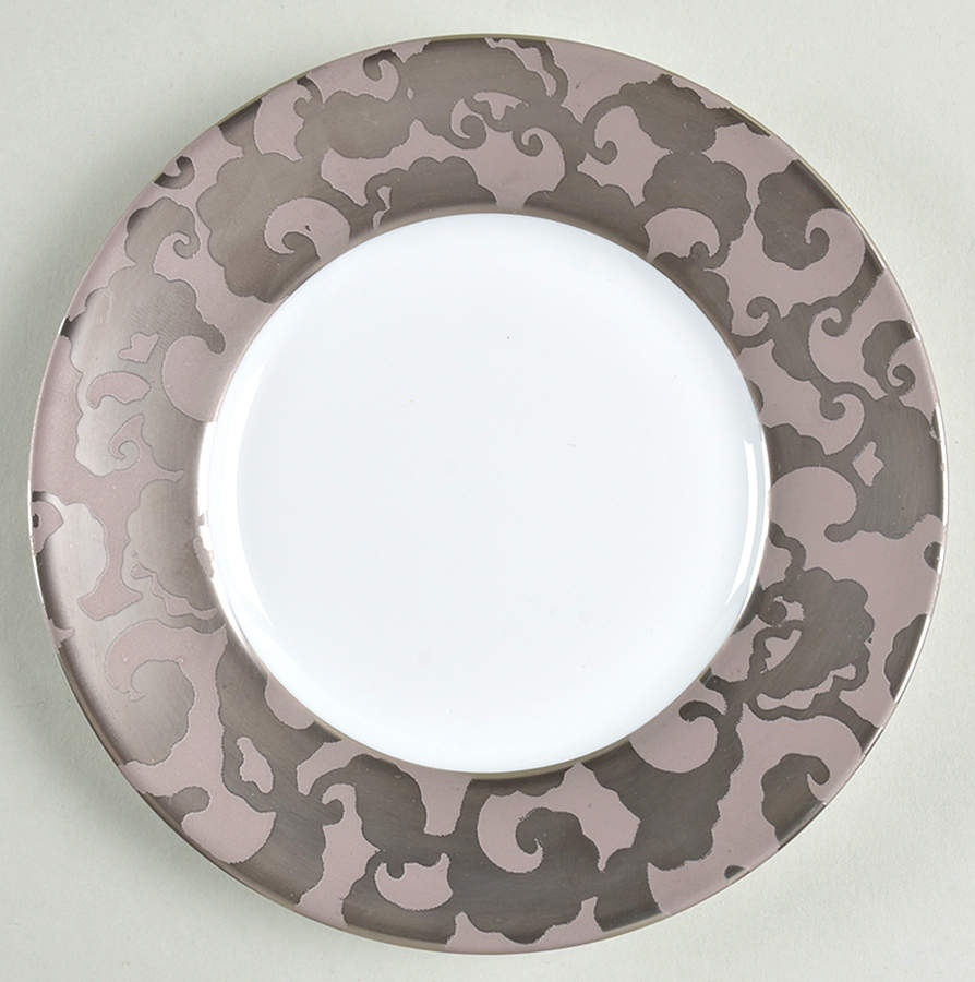 French Cancan Platinum Bread & Butter Plate by Jaune de Chrome-1