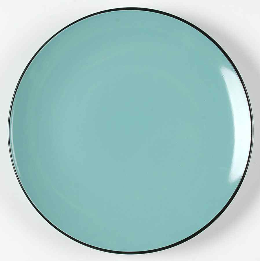 Piping Aqua Dinner Plate by JCPenney-1