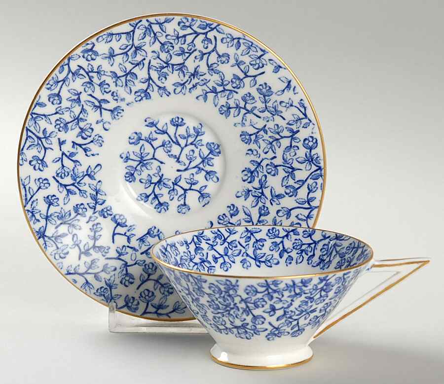 JON95 Flat Cup & Saucer Set by George Jones & Sons-1