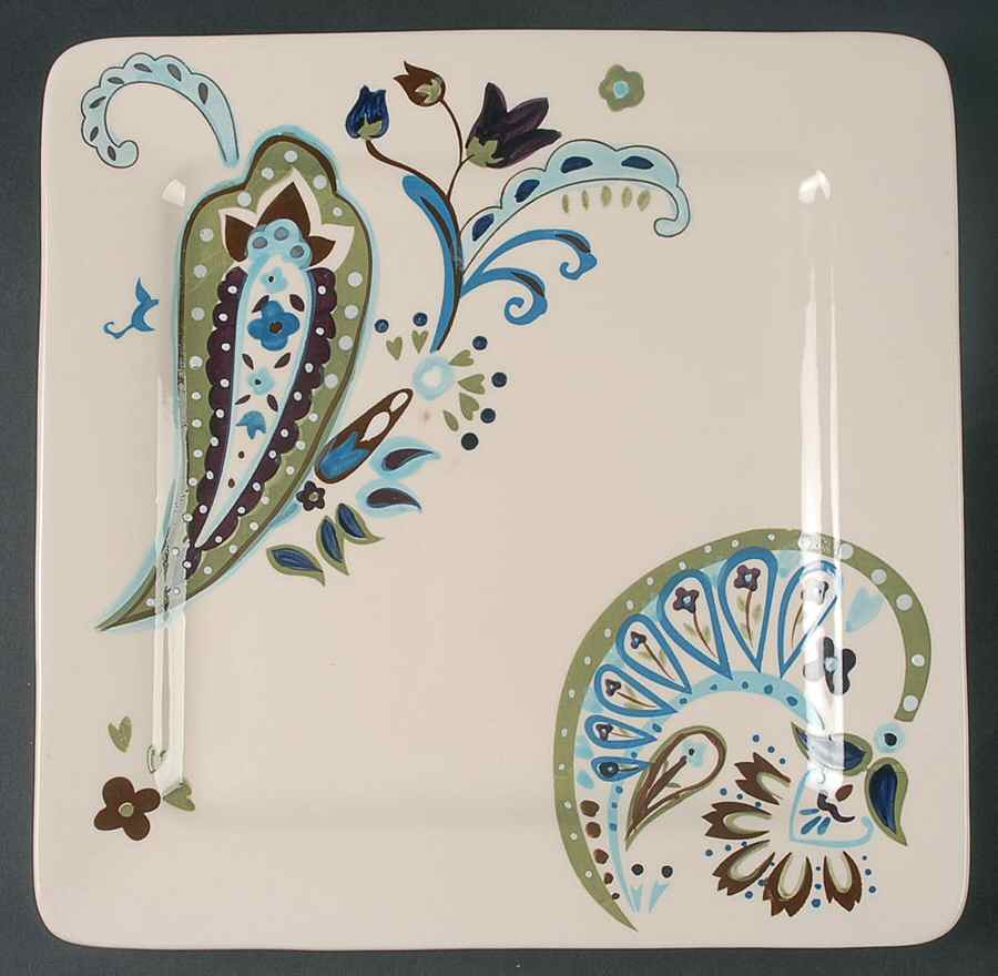 Melrose Paisley Square Dinner Plate by JCPenney-1