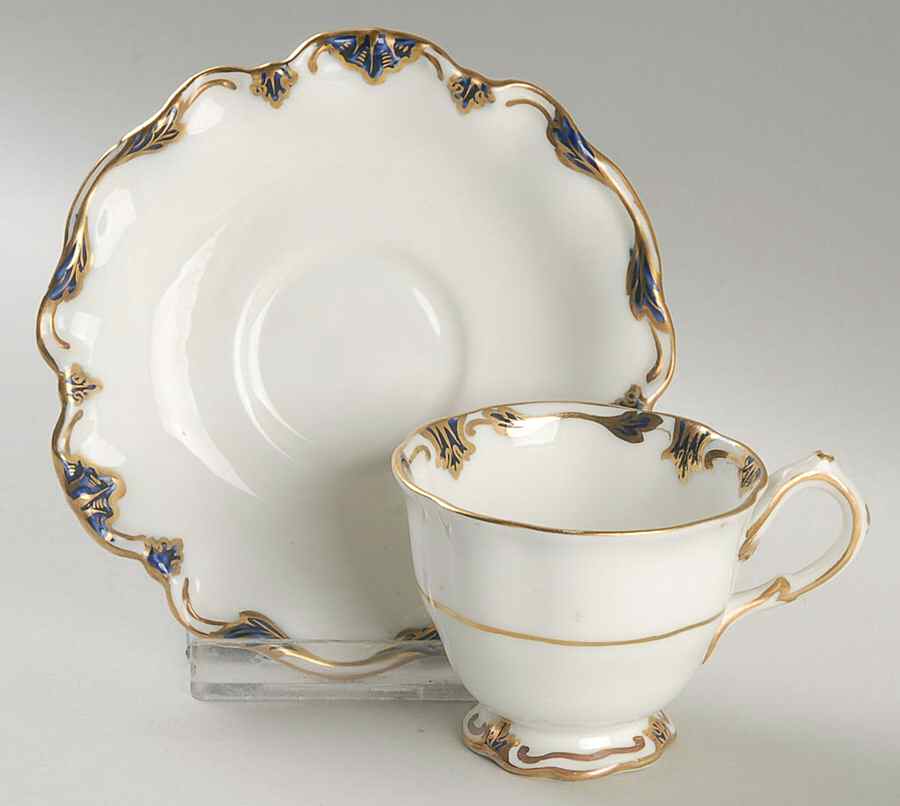 19661 Footed Demitasse Cup & Saucer Set by George Jones & Sons-1
