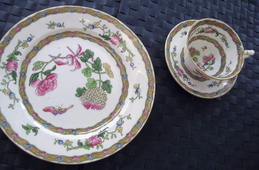 19725 Footed Cup & Saucer Set by George Jones & Sons-1