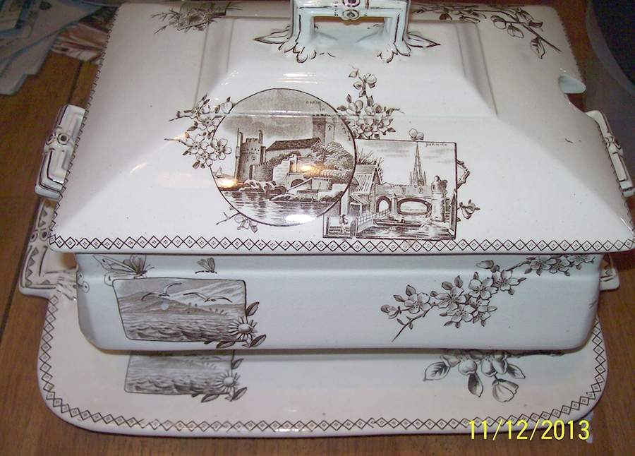 Dartmouth Tureen & Lid w/Underplate by James Beech & Son-1