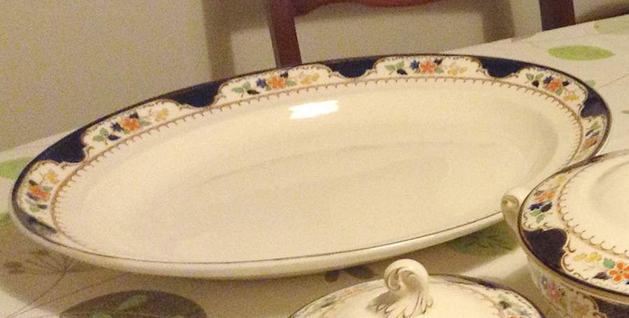 30801 16" Oval Serving Platter by George Jones & Sons-1