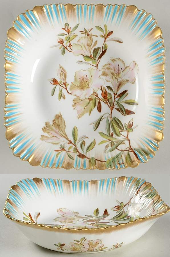 Azalea 7" Square Vegetable Bowl by George Jones & Sons-1