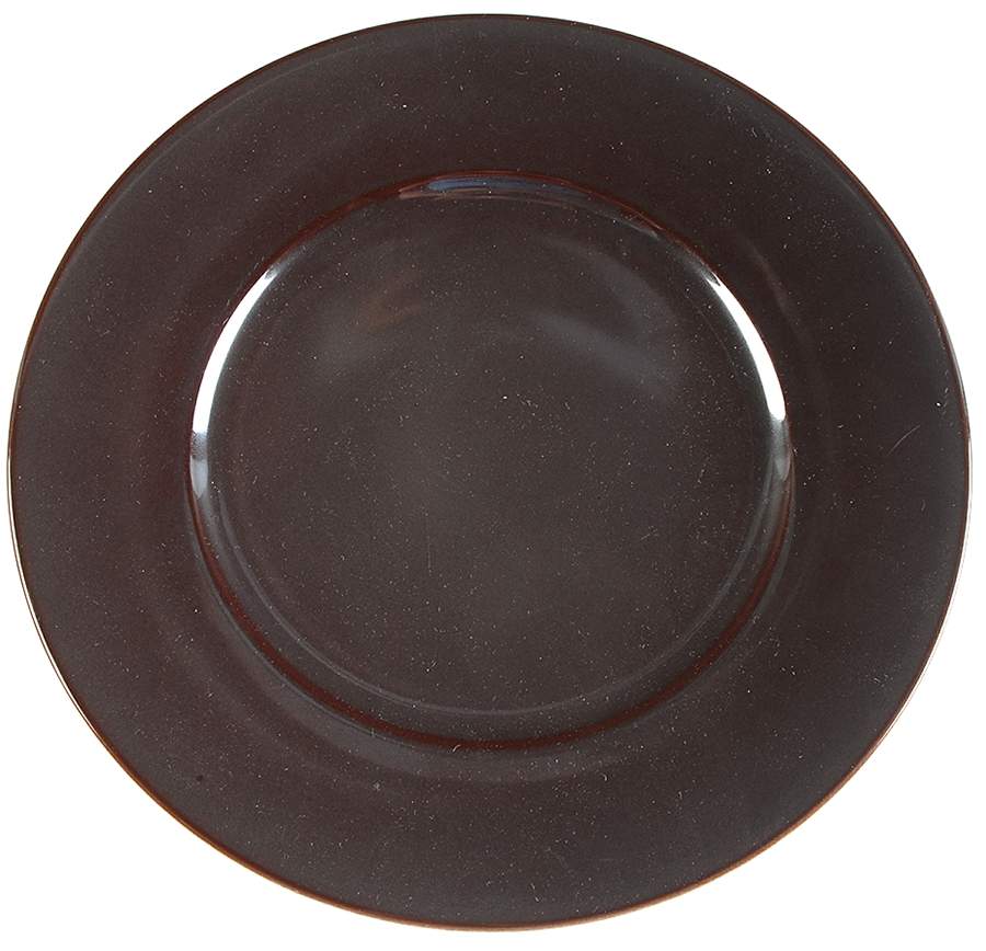Satine Chocolate Service Plate (Charger) by Jaune de Chrome-1