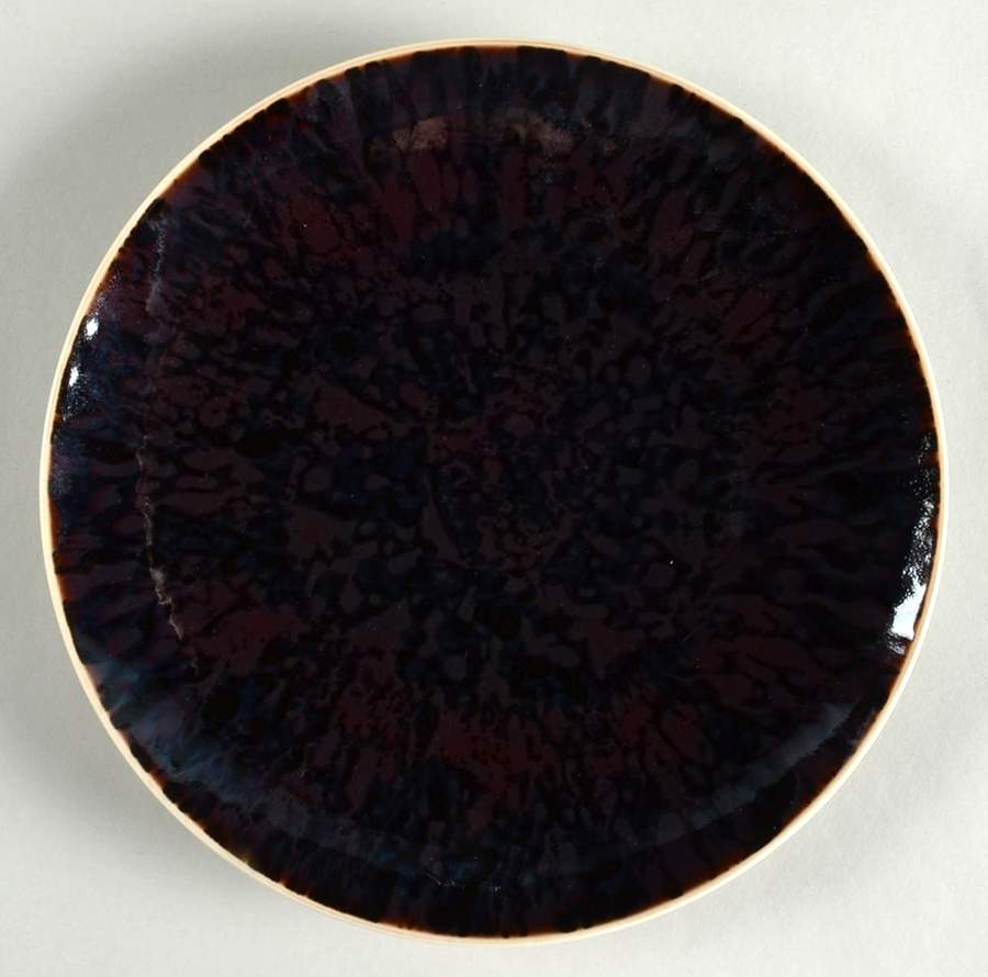 Jungle Anthracite Salad/Dessert Plate by Jaune de Chrome-1