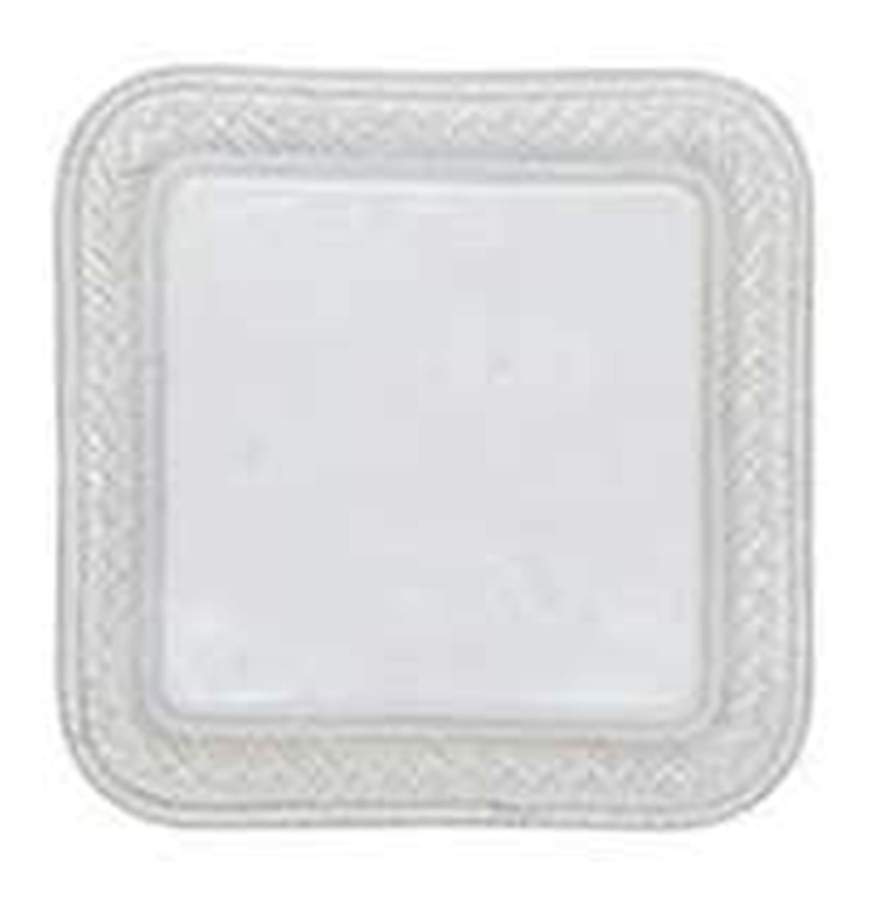 Le Panier Whitewash Square Canape Plate by Juliska Ceramics-1
