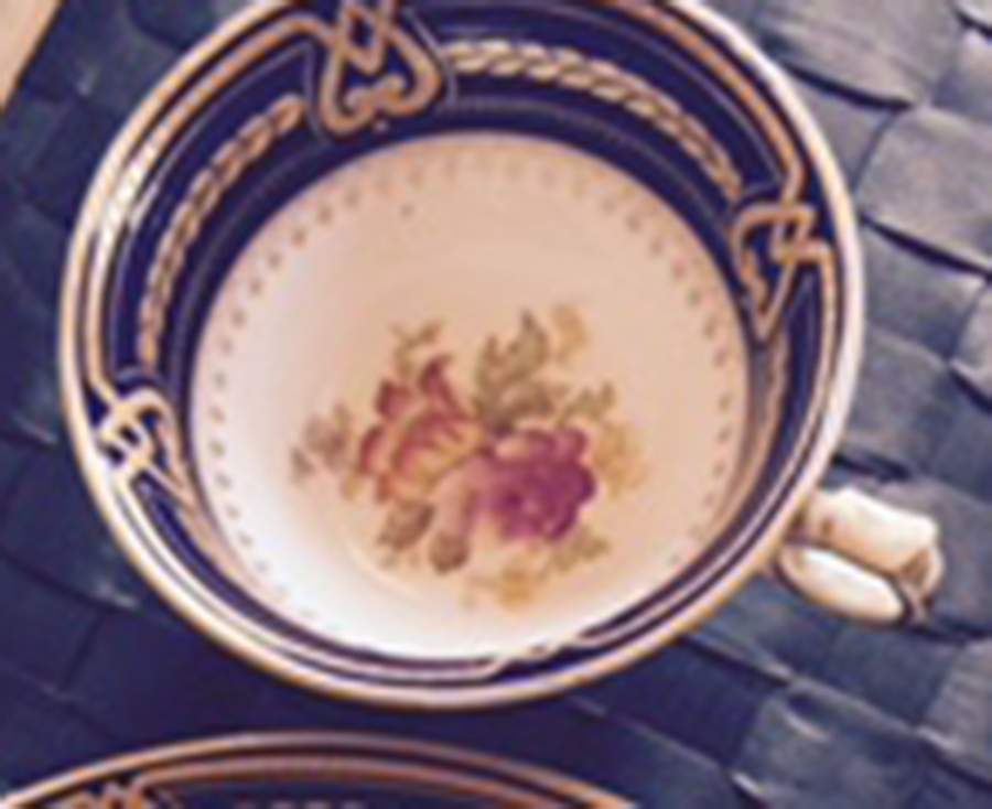21399 Floral Footed Cup by George Jones & Sons-1